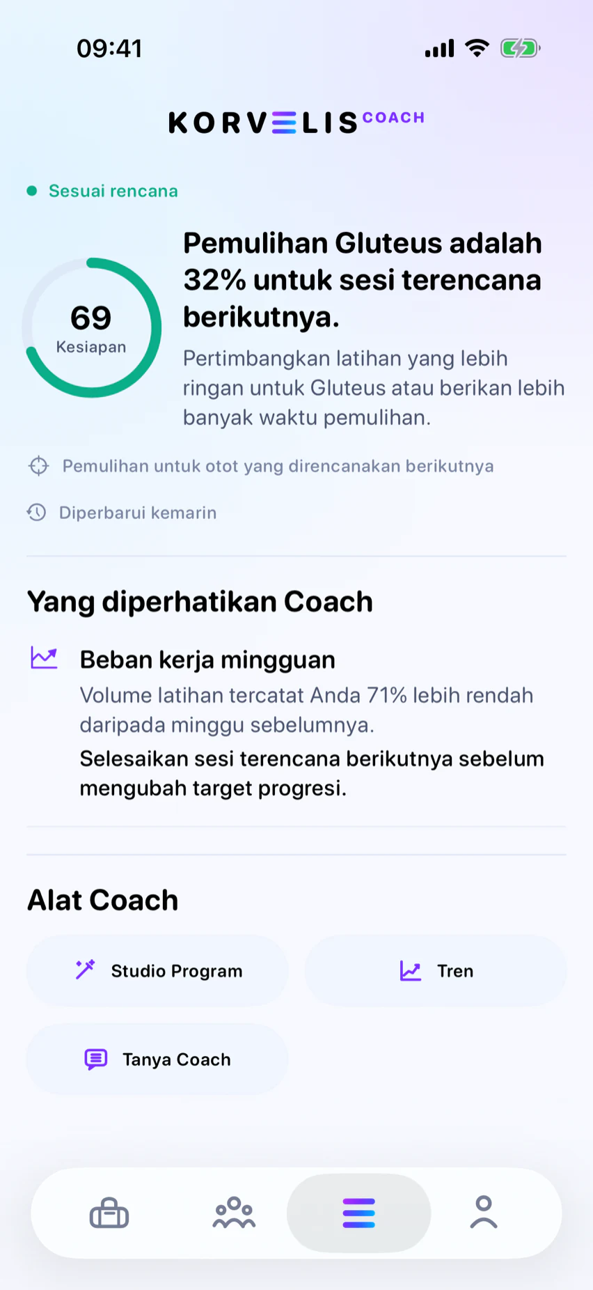 Coach: Bukti sebelum saran.
