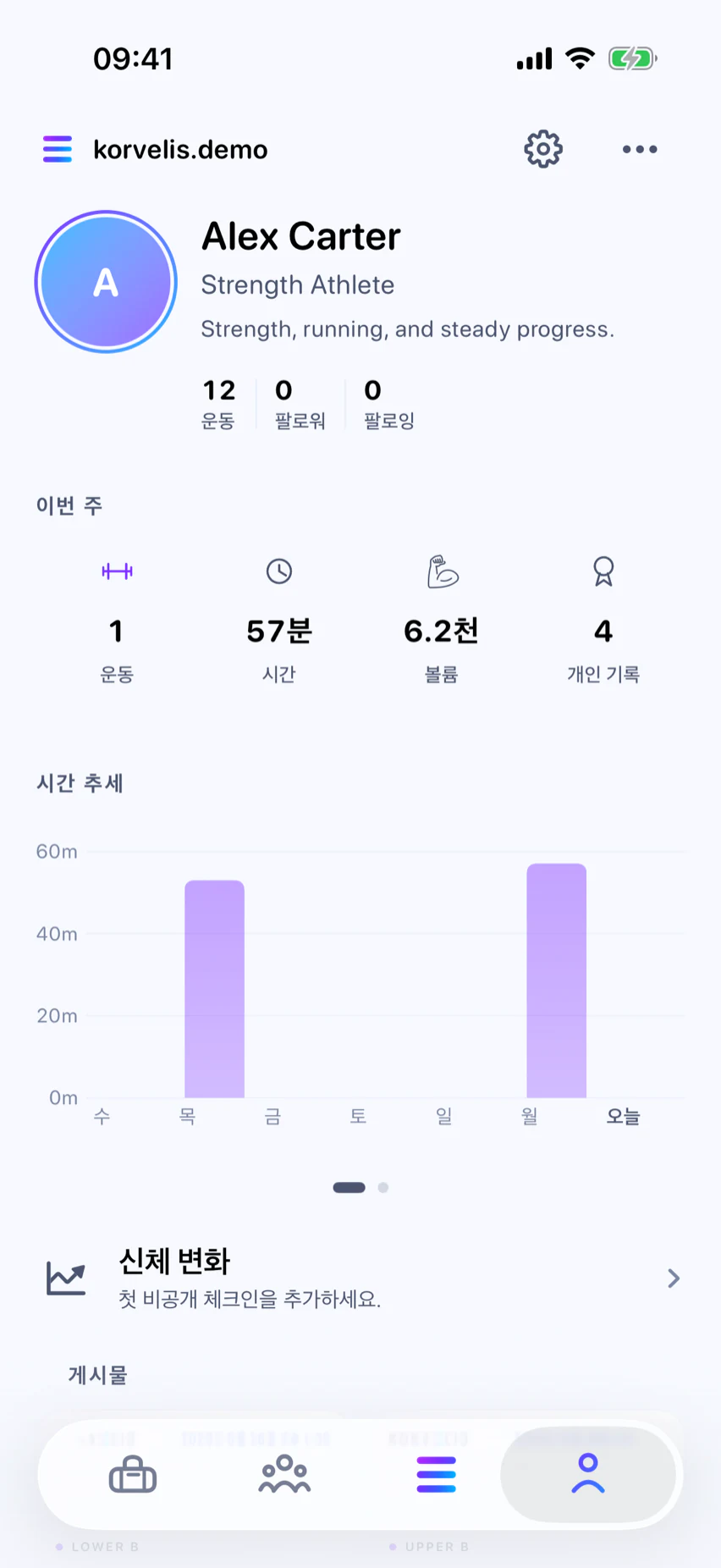 프로필: 나의 완전한 훈련 정체성.